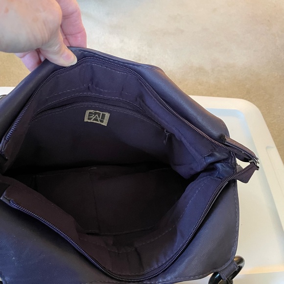 Purple Ruffled Women's Bag - Picture 4 of 4